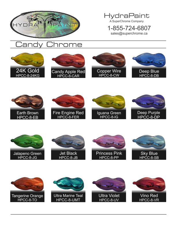 Candy Chrome colours